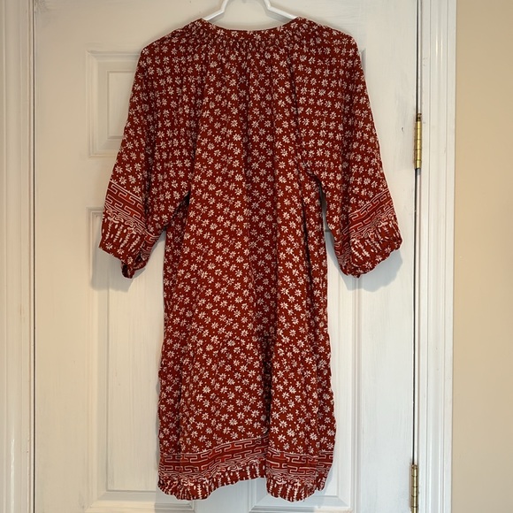 natalie martin rust & cream dress - Picture 3 of 3